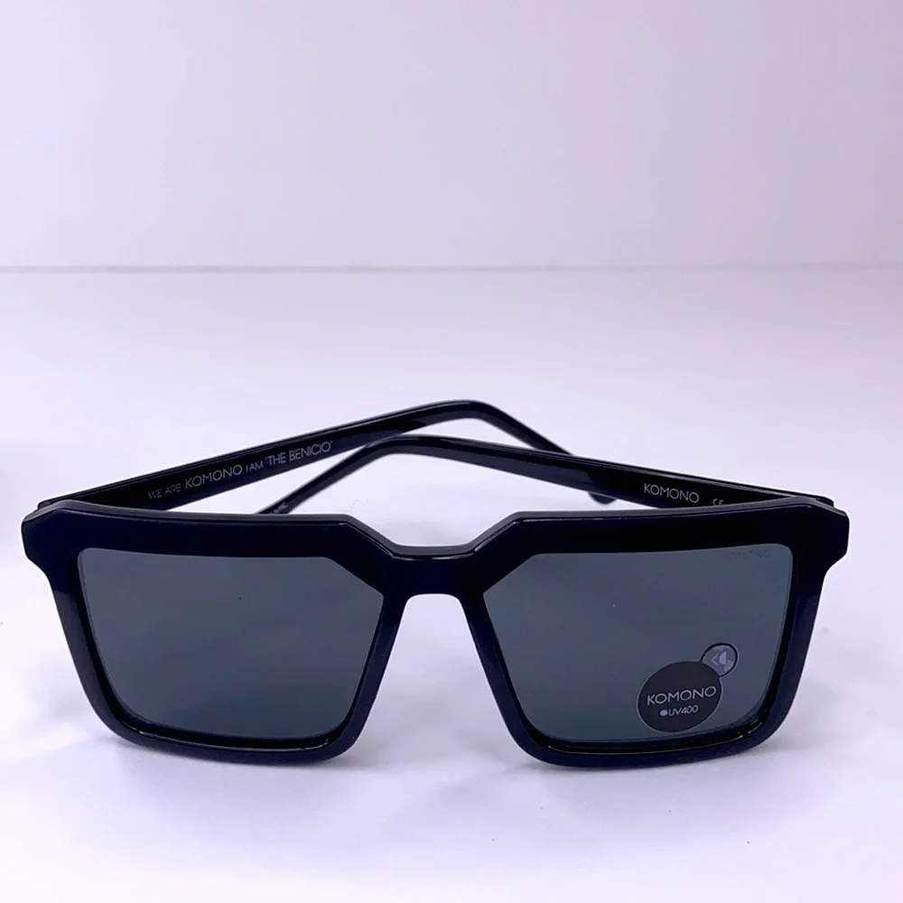KOMONO sunglasses Benicio Black Rubber Glossy New Sunglasses
